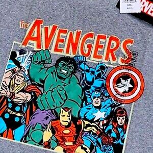 Licensed Marvel Avengers T-Sirt Tee Size Large Short Sleeve Gray